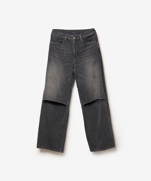 VEIN (ヴェイン)の「11OZ デニム カットオフ バギージーンズ/ 11OZ DENIM CUT OFF BAGGY JEANS(デニムパンツ・メンズ・ライトインディゴブルー/ブラック・3/1/2)」の14枚目の写真