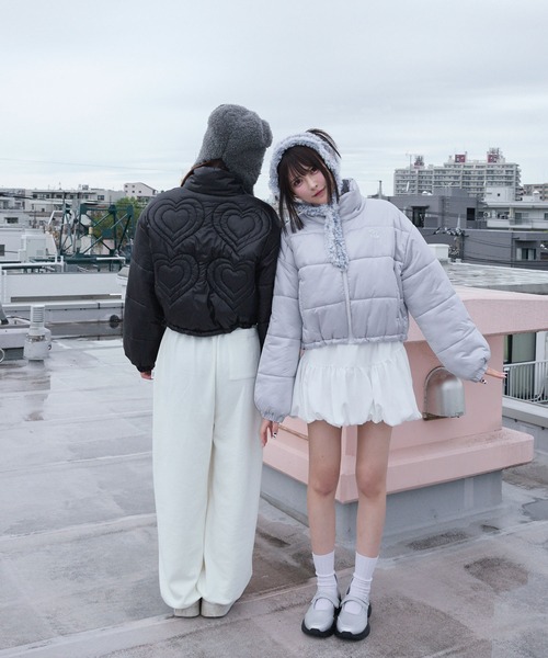 rumnel:(ルムネル)の「ハートキルティングショートジャケット / heart quilting short jacket(ブルゾン・レディース・ブラック/シルバー・FREE)」の19枚目の写真