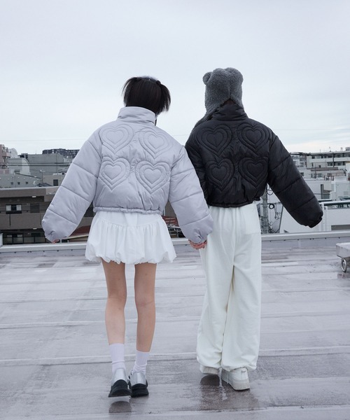 rumnel:(ルムネル)の「ハートキルティングショートジャケット / heart quilting short jacket(ブルゾン・レディース・ブラック/シルバー・FREE)」の21枚目の写真