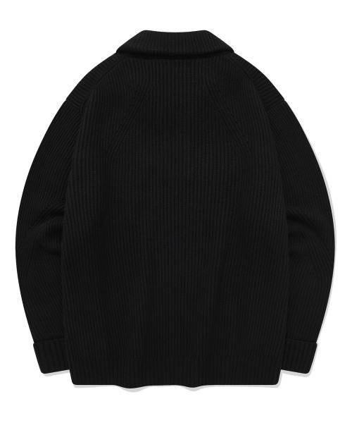 COVERNAT(カバーナット)の「ラムズウール ハーフジップ ニット ブラック(ニット/セーター・レディース・その他・LARGE/SMALL/X-LARGE)」の2枚目の写真