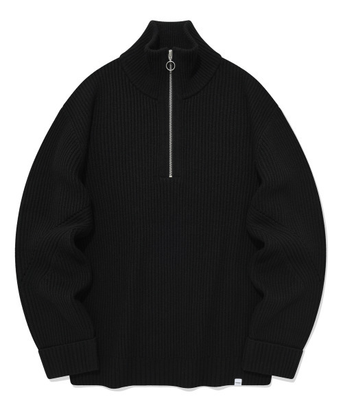 COVERNAT(カバーナット)の「ラムズウール ハーフジップ ニット ブラック(ニット/セーター・レディース・その他・LARGE/SMALL/X-LARGE)」の3枚目の写真