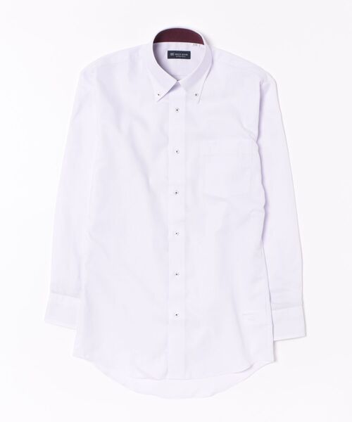 TOKYO SHIRTS（トウキョウシャツ）の「形態安定ノンアイロン ボタンダウン 長袖ビジネスワイシャツ（ビジネスシャツ・メンズ・パープル・首回り37cm-裄丈80cm/首回り39cm-裄丈80cm/首回り39cm-裄丈84cm/首回り41cm-裄丈82cm/首回り41cm-裄丈86cm/首回り42cm-裄丈82cm/首回り42cm-裄丈86cm/首回り43cm-裄丈82cm/首回り43cm-裄丈86cm）」の6枚目の写真