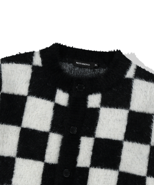 NOT4NERD（ノットフォーナード）の「Checkerboard Mohair Cardigan - Black（カーディガン/ボレロ・レディース・その他・MEDIUM/LARGE/X-LARGE）」の8枚目の写真