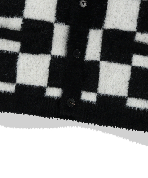 NOT4NERD（ノットフォーナード）の「Checkerboard Mohair Cardigan - Black（カーディガン/ボレロ・レディース・その他・MEDIUM/LARGE/X-LARGE）」の9枚目の写真