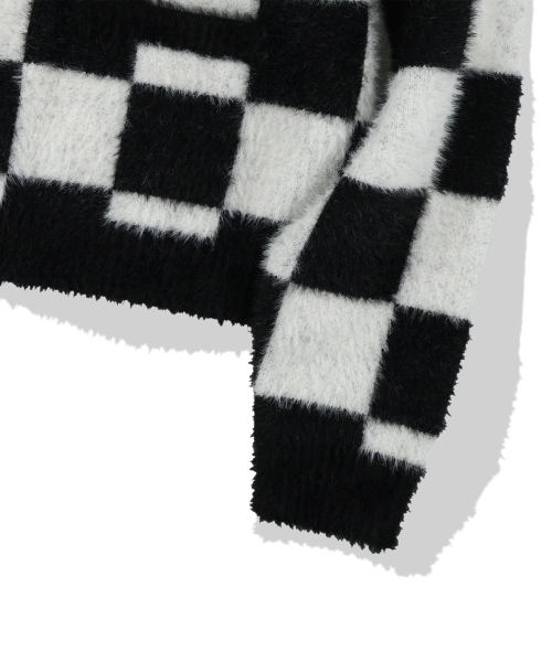 NOT4NERD（ノットフォーナード）の「Checkerboard Mohair Cardigan - Black（カーディガン/ボレロ・レディース・その他・MEDIUM/LARGE/X-LARGE）」の10枚目の写真