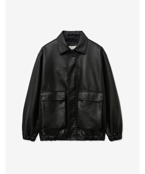 LADY VOLUME(レディーボリューム)の「9171 NATURAL WASHED LEATHER BLOUSON_BLACK(ライダースジャケット・レディース・その他・FREE)」の2枚目の写真