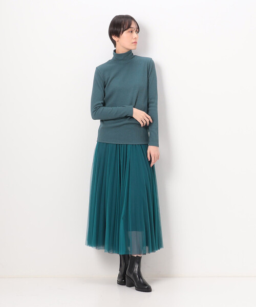 COMME CA（コムサ）の「〔 TALLサイズ 〕 ラグウォームリブニット ハイネックプルオーバー（Tシャツ/カットソー・レディース・ピンク/ネイビー/ブルー/オフホワイト・13号/15号）」の7枚目の写真