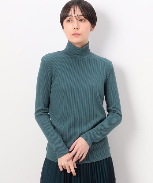 COMME CA（コムサ）の「〔 TALLサイズ 〕 ラグウォームリブニット ハイネックプルオーバー（Tシャツ/カットソー・レディース・ピンク/ネイビー/ブルー/オフホワイト・13号/15号）」の8枚目の写真