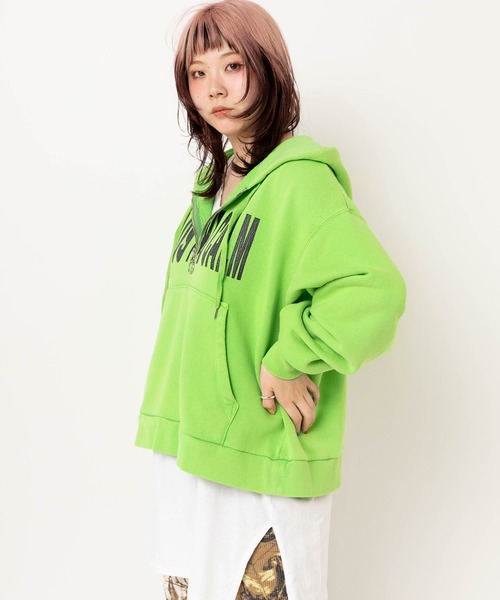 RNA(アールエヌエー)の「M2590 トンプキンハーフZIPフーディー(パーカー・レディース・ライム/ホワイト/ネイビー・MEDIUM)」の20枚目の写真