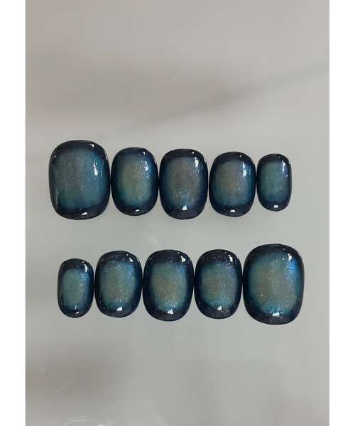 tone(トーン)の「【butter up】青の中心ネイルチップ(MA)(ネイルシール/ネイルチップ・レディース・ブルー・M/S/L)」の3枚目の写真