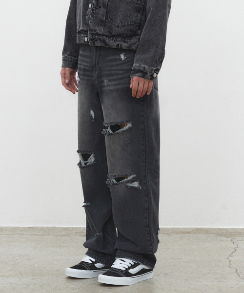 DECET(デケト)の「Both Sides Destroy Jeans DCPT037BlackB(デニムパンツ・レディース・その他・26/28/30/32/34)」の2枚目の写真
