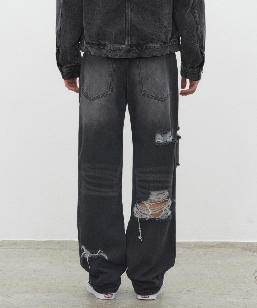 DECET(デケト)の「Both Sides Destroy Jeans DCPT037BlackB(デニムパンツ・レディース・その他・26/28/30/32/34)」の4枚目の写真