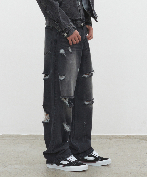 DECET(デケト)の「Both Sides Destroy Jeans DCPT037BlackB(デニムパンツ・レディース・その他・26/28/30/32/34)」の6枚目の写真
