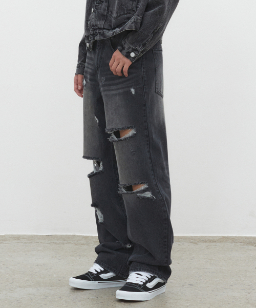 DECET(デケト)の「Both Sides Destroy Jeans DCPT037BlackB(デニムパンツ・レディース・その他・26/28/30/32/34)」の7枚目の写真