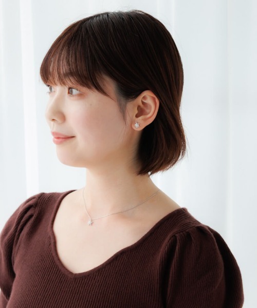 flower（フラワー）の「スノーフレークピアス（ピアス（片耳用）・レディース・シルバー・FREE）」の2枚目の写真