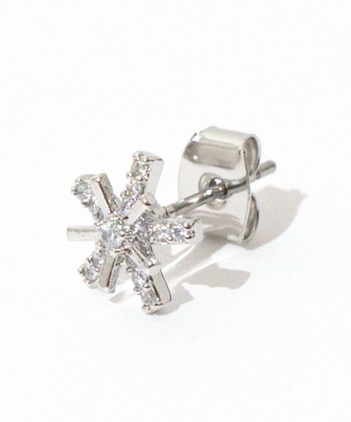 flower（フラワー）の「スノーフレークピアス（ピアス（片耳用）・レディース・シルバー・FREE）」の7枚目の写真