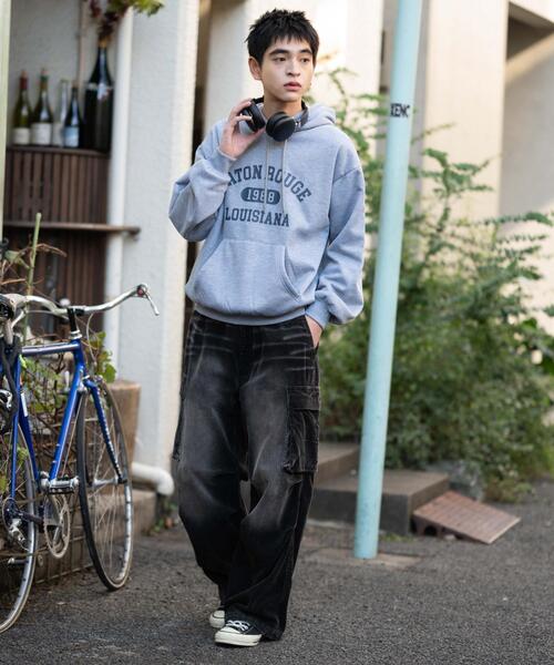 WEGO（ウィゴー）の「WEGO/カレッジロゴボアパーカー（パーカー・メンズ・杢グレー/ダークグリーン/ネイビー/ワイン・LARGE/MEDIUM）」の19枚目の写真