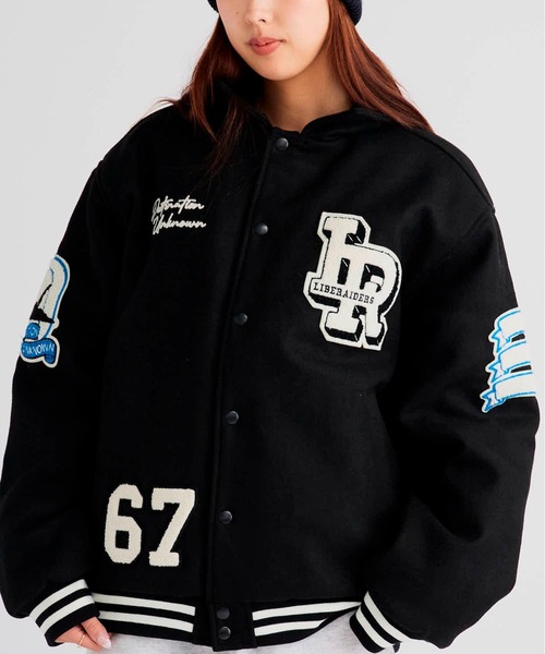 セール】Liberaiders/リベレイダース LR VARSITY JACKET ロゴワッペン