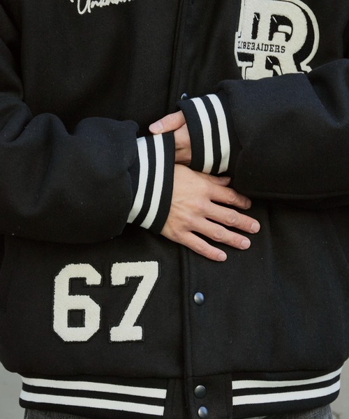 セール】Liberaiders/リベレイダース LR VARSITY JACKET ロゴワッペン