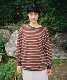 PESTO（ペスト）の「ビッグストライプスウェットシャツダークソイル（スウェット）」