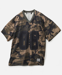 VASTIC（バスティック）の「カモメッシュフットボールジャージ_カーキ（Tシャツ/カットソー）」