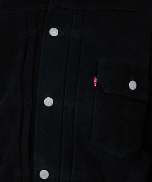 Levi's（リーバイス）の「Levi’s(R) / リーバイス(R) 別注 TYPE１スエード トラッカージャケット（ライダースジャケット・メンズ・ブラック・X-LARGE/LARGE/MEDIUM/SMALL）」の12枚目の写真