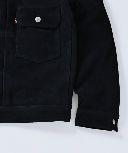 Levi's（リーバイス）の「Levi’s(R) / リーバイス(R) 別注 TYPE１スエード トラッカージャケット（ライダースジャケット・メンズ・ブラック・X-LARGE/LARGE/MEDIUM/SMALL）」の14枚目の写真
