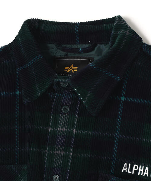 Alpha Industries（アルファインダストリーズ）の「Alpha Industries/アルファインダストリーズ/UNFRM FLANNEL SHIRT/ユニフォーム フランネル シャツ（シャツ/ブラウス・メンズ・ブラック/オリーブ系・L/M/XL）」の6枚目の写真