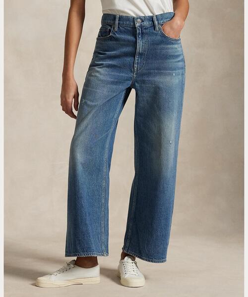 POLO RALPH LAUREN(ポロ ラルフ ローレン)の「ハイライズ ワイドレッグ クロップ ジーンズ(デニムパンツ・レディース・ブルー・26R/24R/25R/27R/29R/28R)」の8枚目の写真
