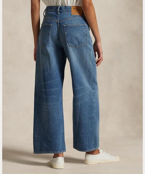 POLO RALPH LAUREN(ポロ ラルフ ローレン)の「ハイライズ ワイドレッグ クロップ ジーンズ(デニムパンツ・レディース・ブルー・26R/24R/25R/27R/29R/28R)」の6枚目の写真