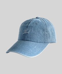 EXCURSE（エクスカース）の「RIVロゴデニムボールキャップ - ウォッシングライトブルー（キャップ）」