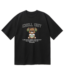 チルアウト オーバーサイズ 半袖Tシャツ [ブラック]