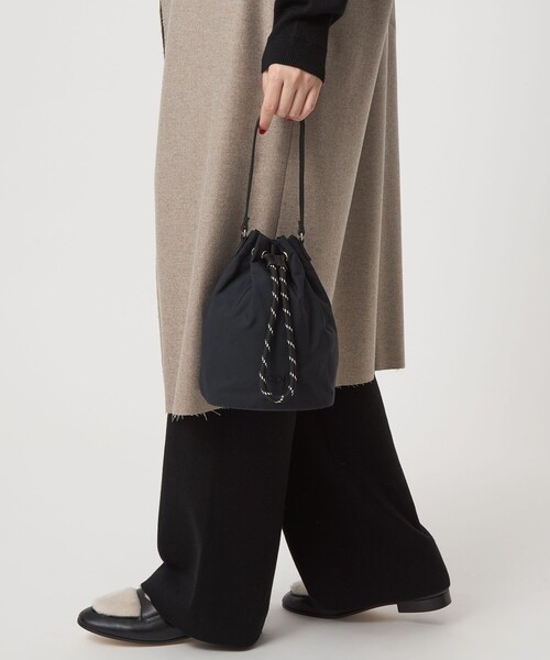 conte＞ドローストリング バッグ BLACK（ハンドバッグ）｜conte