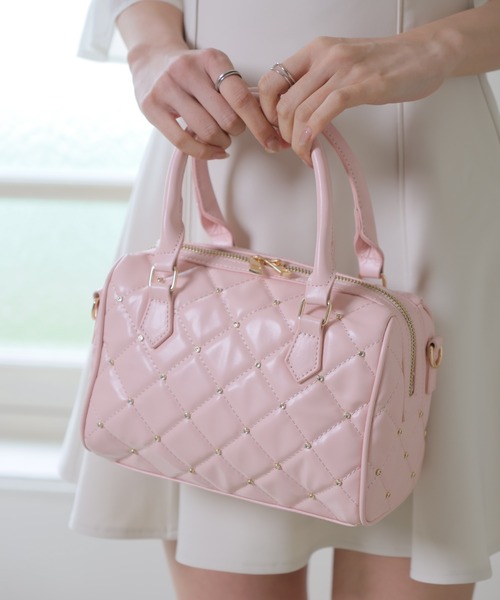 LIPSERVICE（リップサービス）の「ジュエルミニボストンバッグ（ボストンバッグ・レディース・ピンク/アイボリー/ブラック・FREE）」の3枚目の写真