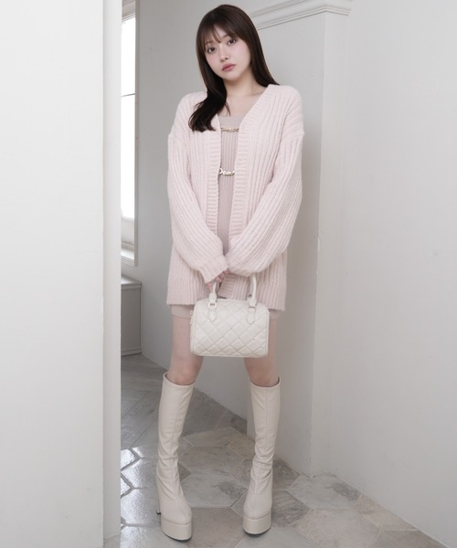 LIPSERVICE（リップサービス）の「ジュエルミニボストンバッグ（ボストンバッグ・レディース・ピンク/アイボリー/ブラック・FREE）」の4枚目の写真