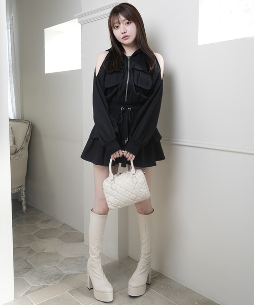 LIPSERVICE（リップサービス）の「ジュエルミニボストンバッグ（ボストンバッグ・レディース・ピンク/アイボリー/ブラック・FREE）」の5枚目の写真