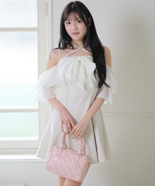 LIPSERVICE（リップサービス）の「ジュエルミニボストンバッグ（ボストンバッグ・レディース・ピンク/アイボリー/ブラック・FREE）」の6枚目の写真