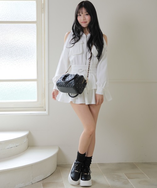 LIPSERVICE（リップサービス）の「ジュエルミニボストンバッグ（ボストンバッグ・レディース・ピンク/アイボリー/ブラック・FREE）」の8枚目の写真