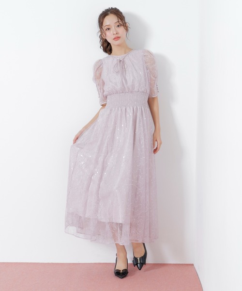 ◇スパンコール付きレースワンピース（ワンピース）｜JILL by JILL