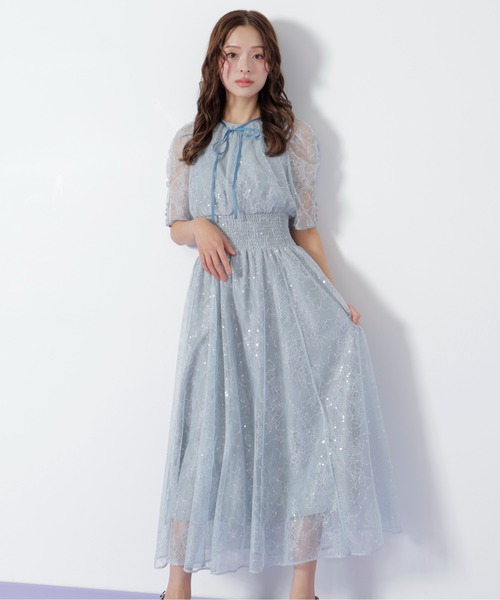 ◇スパンコール付きレースワンピース（ワンピース）｜JILL by JILL