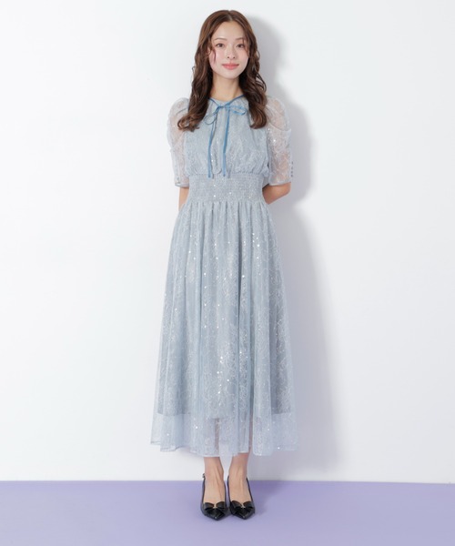 ◇スパンコール付きレースワンピース（ワンピース）｜JILL by JILL