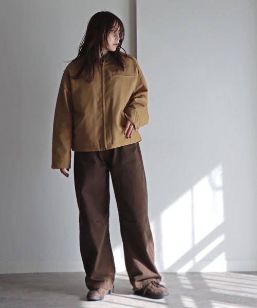 セール】襟コーデュロイダックジャケット（ブルゾン）｜COURO（コウロ