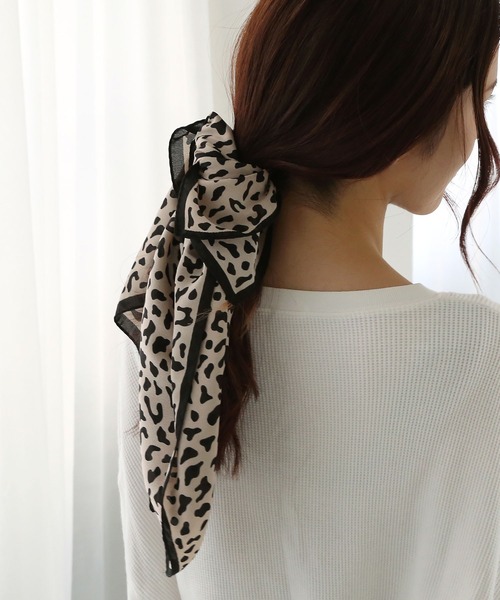 colleca la（コレカラ）の「花柄 ロングリボンスカーフ（バンダナ