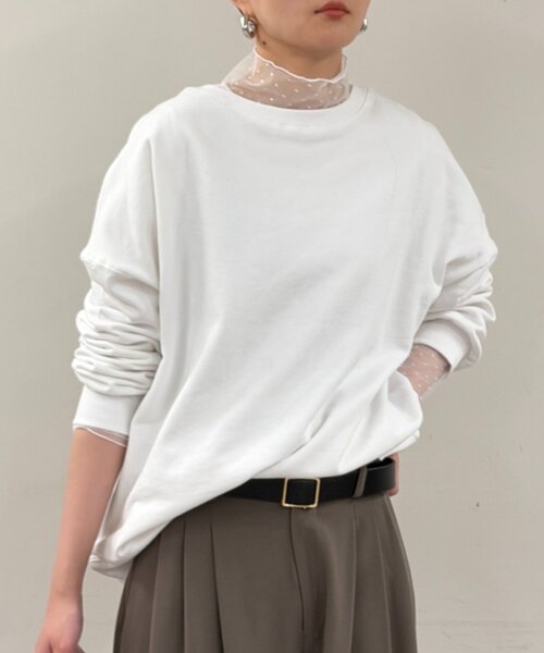 LOUNGEDRESS（ラウンジドレス）の「2WAYロゴプルオーバー（スウェット・レディース・ネイビー/ベージュ/オフホワイト・FREE）」の14枚目の写真