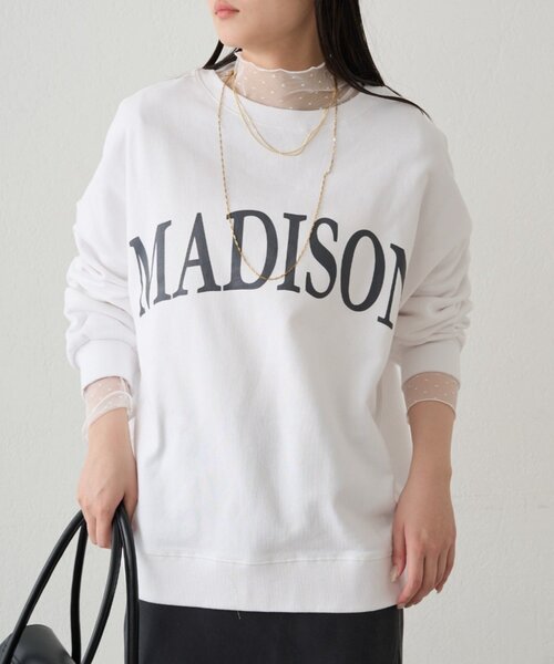 LOUNGEDRESS（ラウンジドレス）の「2WAYロゴプルオーバー（スウェット・レディース・ネイビー/ベージュ/オフホワイト・FREE）」の21枚目の写真