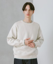 Washable Reversible Crewneck Knit / ウォッシャブルリバーシブル配色ニット