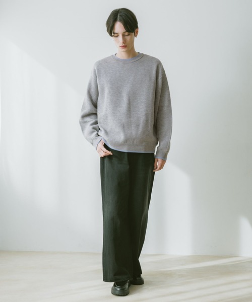 RAGEBLUE（レイジブルー）の「Washable Reversible Crewneck Knit / ウォッシャブルリバーシブル配色ニット（ニット/セーター・メンズ・ブラック系その他/グレー系その他/ピンク系その他/ホワイト系その他・SMALL/MEDIUM/LARGE）」の6枚目の写真