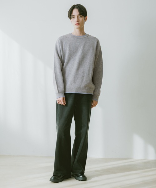 RAGEBLUE（レイジブルー）の「Washable Reversible Crewneck Knit / ウォッシャブルリバーシブル配色ニット（ニット/セーター・メンズ・ブラック系その他/グレー系その他/ピンク系その他/ホワイト系その他・SMALL/MEDIUM/LARGE）」の7枚目の写真