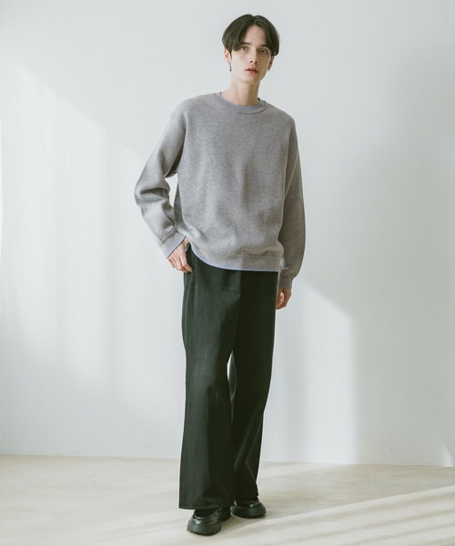 RAGEBLUE（レイジブルー）の「Washable Reversible Crewneck Knit / ウォッシャブルリバーシブル配色ニット（ニット/セーター・メンズ・ブラック系その他/グレー系その他/ピンク系その他/ホワイト系その他・SMALL/MEDIUM/LARGE）」の8枚目の写真