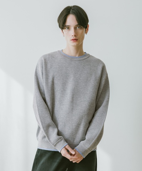 RAGEBLUE（レイジブルー）の「Washable Reversible Crewneck Knit / ウォッシャブルリバーシブル配色ニット（ニット/セーター・メンズ・ブラック系その他/グレー系その他/ピンク系その他/ホワイト系その他・SMALL/MEDIUM/LARGE）」の10枚目の写真